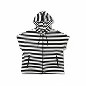 Lafayette 148 - Zebra Stripped Short Sleeve Hoodie - Small